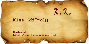 Kiss Károly névjegykártya